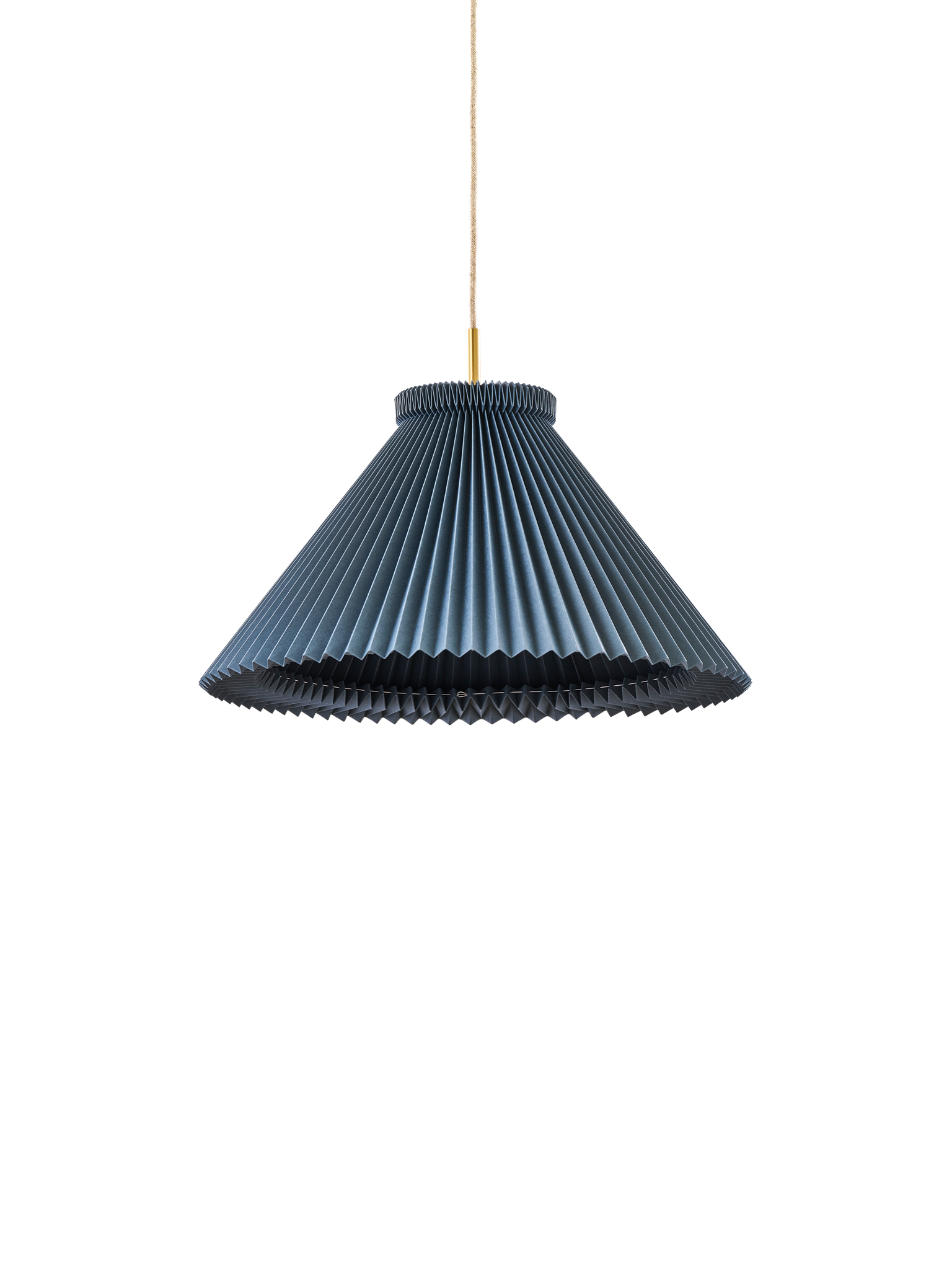 Leklint1 Pendant 30Cm Denimblue Paper Brass Hangup Packshot2